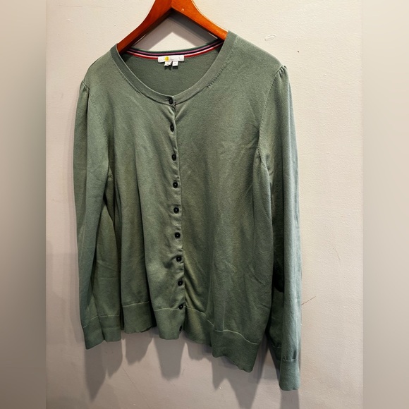 Boden Sage Green Button-Up Cardigan cottagecore fall country office casual - Picture 7 of 16